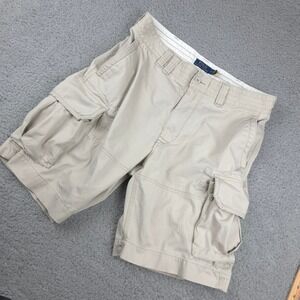 Polo‎ Ralph Lauren Classic Chino Cargo Shorts Mens Size 35 Beige Casual